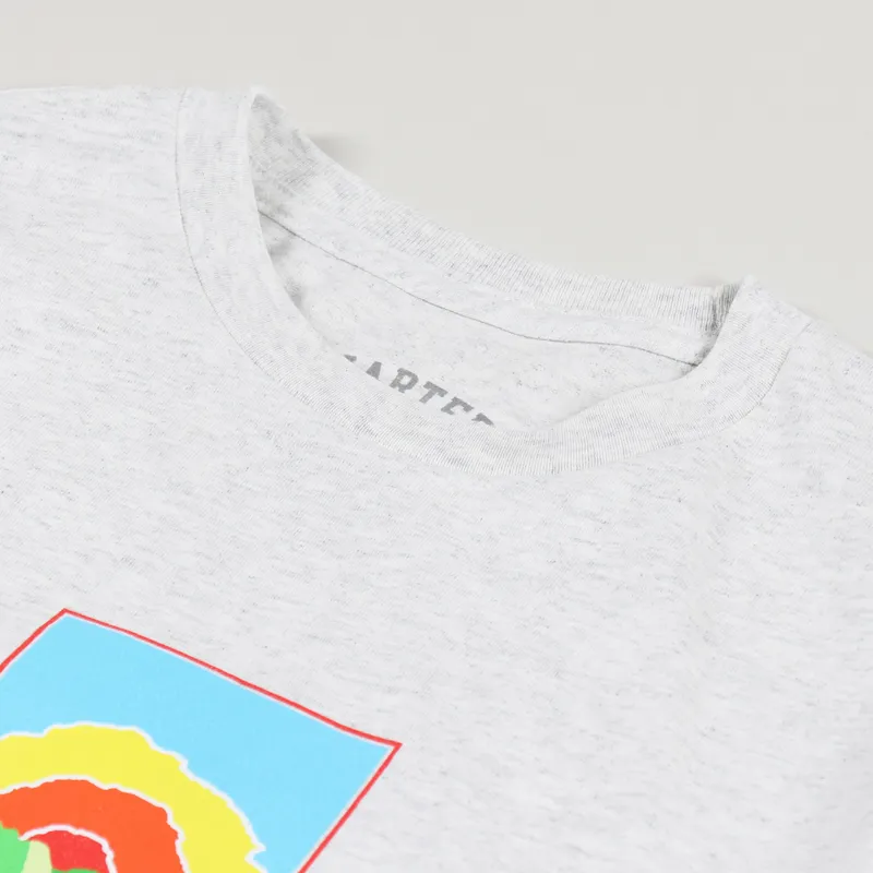 Quartersnacks Track Club Postcard T Shirt Ash Grey-5