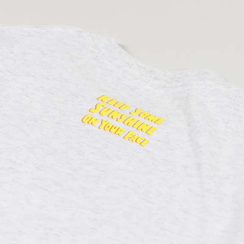 Quartersnacks Track Club Postcard T Shirt Ash Grey-2