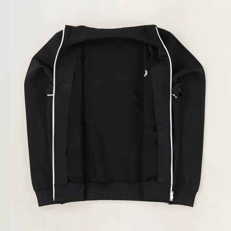 Fred Perry Taped Chest Track Jacket Black-3