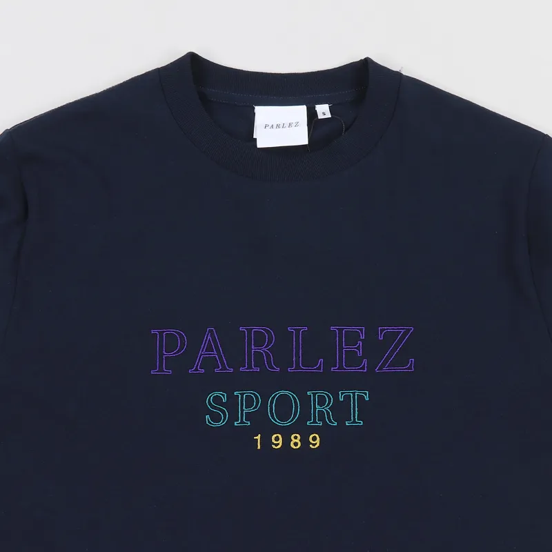 Parlez Trace T Shirt Navy-1