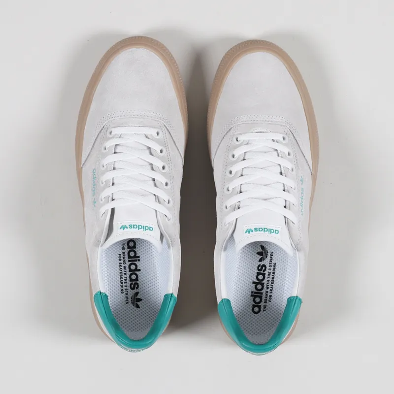 Adidas Skateboarding 3MC Shoes White Green Gum-5