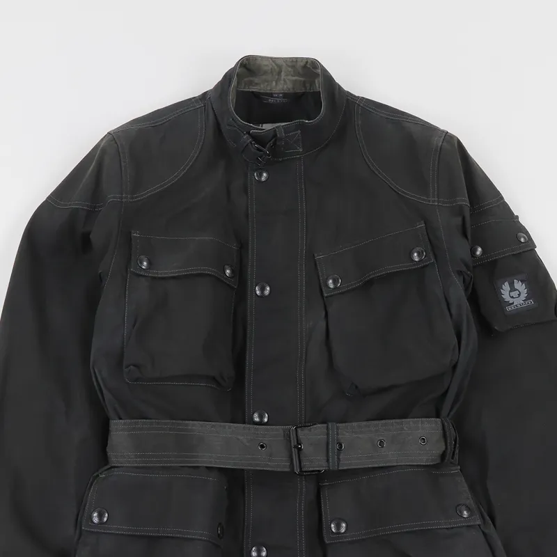 Belstaff Sunbleached Cotton Trialmaster Jacket Black-1