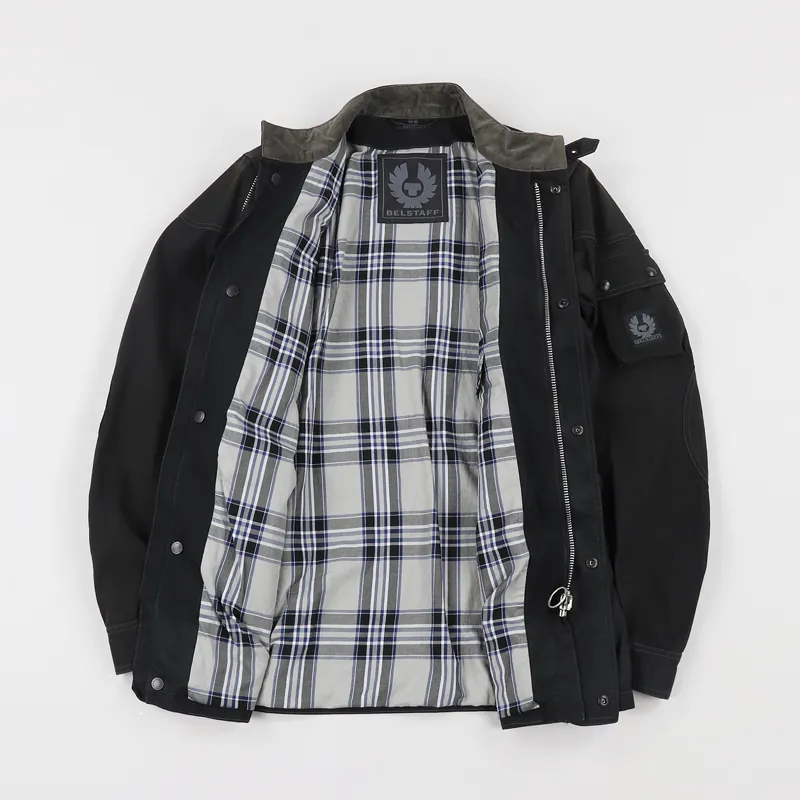 Belstaff Sunbleached Cotton Trialmaster Jacket Black-3