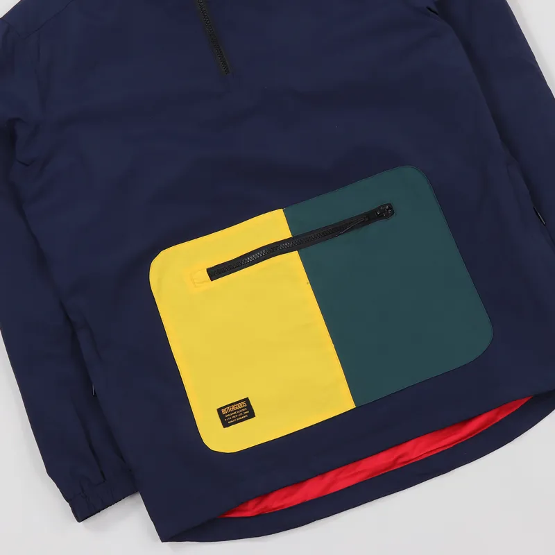 Butter Goods Upwind 1/4 Zip Jacket Navy-3