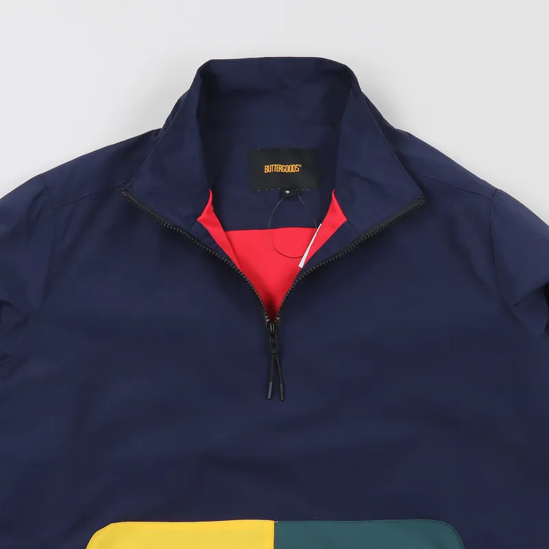 Butter Goods Upwind 1/4 Zip Jacket Navy-2