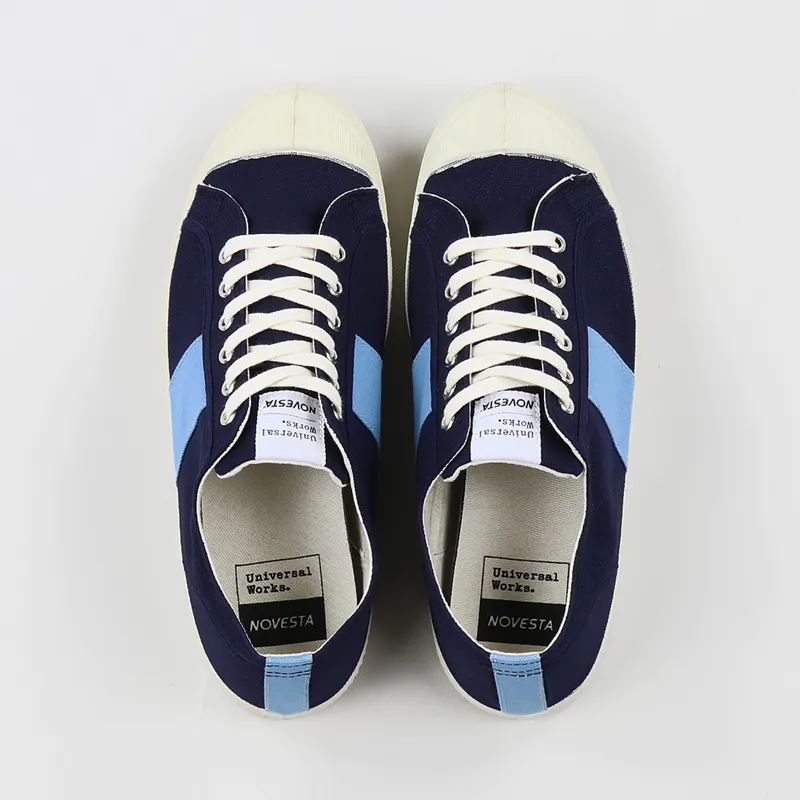 Novesta x Universal Works Star Master Stripe Shoes Navy Sky-6