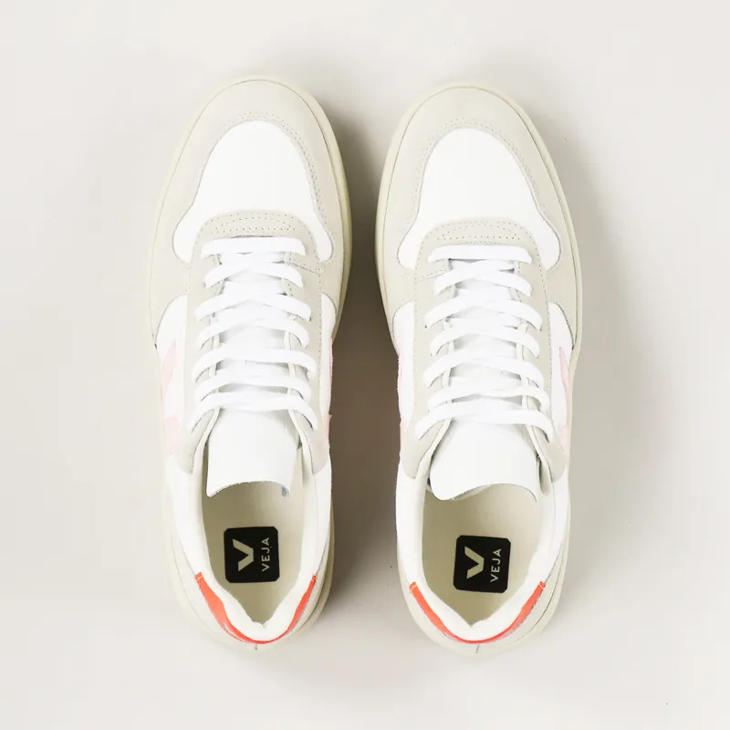 Veja V-10 B-Mesh Shoes White Petale Orange Fluo-6