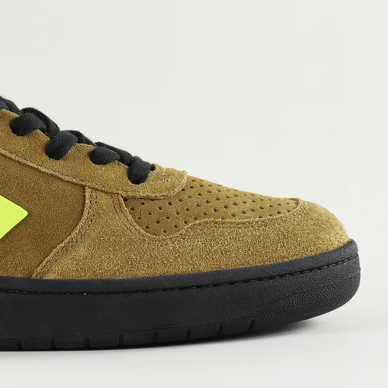 Veja V-10 Bastille Suede Shoes Tent Multico-Fluo Black-Sole-2