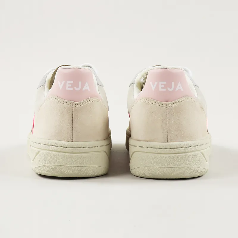 Veja V-10 Suede Shoes Multico Natural Rose Fluo-7