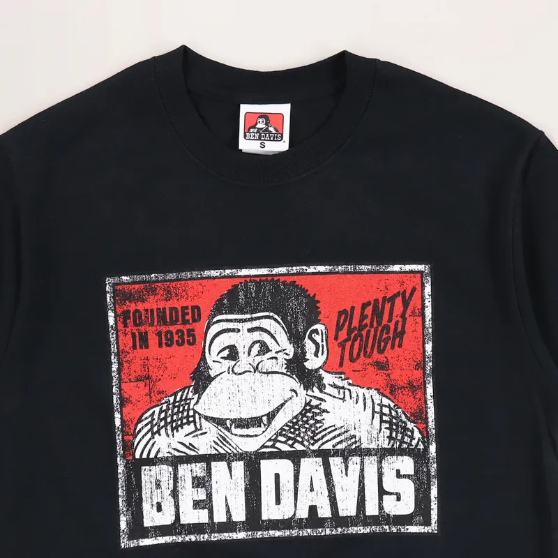 Ben Davis Vintage Logo T Shirt Black-1