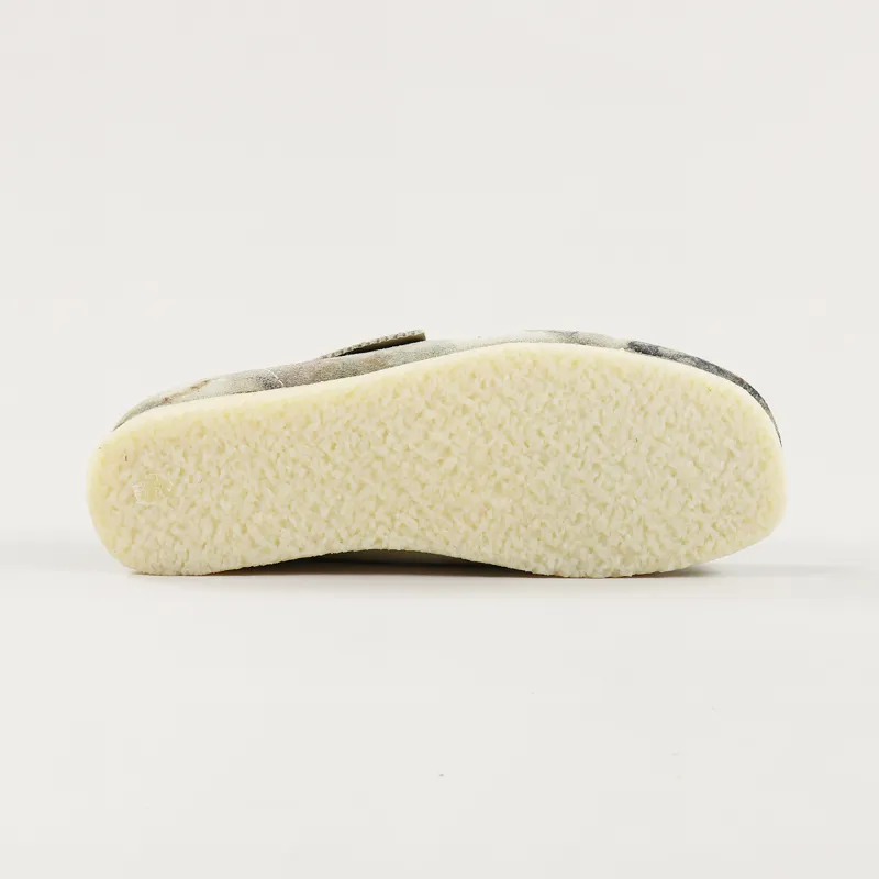 Clarks Originals Mens Suede Moc Wallabee Shoes Off White Camo