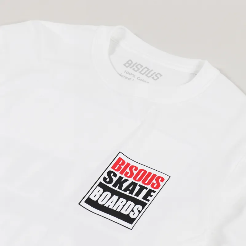 Bisous Skateboards Vision Long Sleeve T Shirt White-4