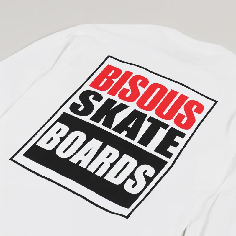 Bisous Skateboards Vision Long Sleeve T Shirt White-2