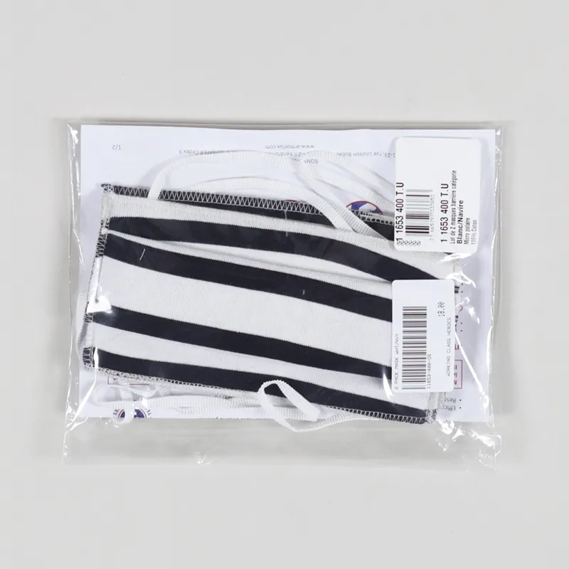 Armor Lux 2 Pack Mask White Navy-1