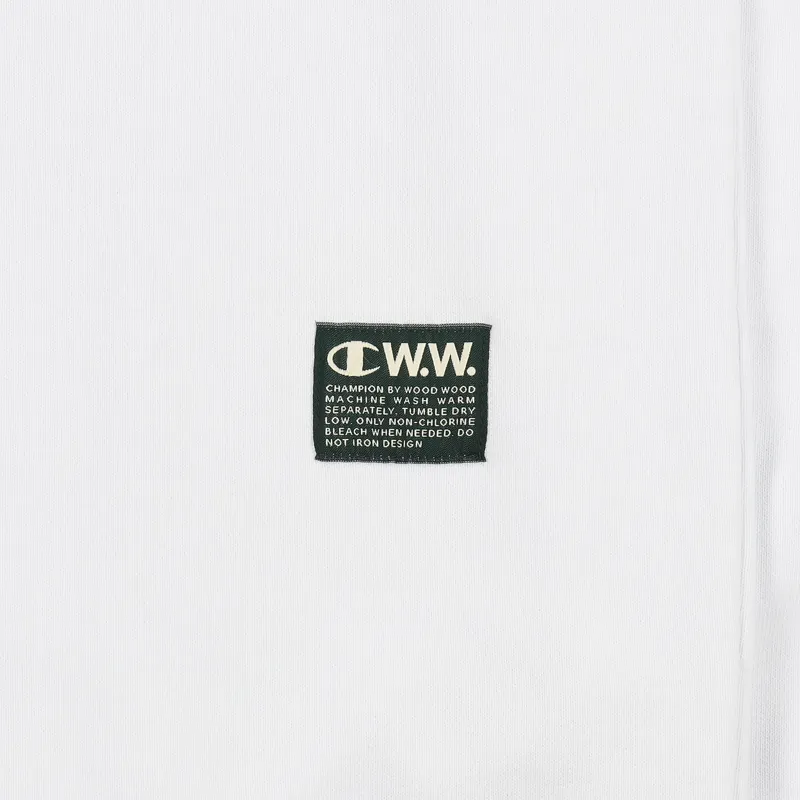 Champion x Wood Wood Box Logo Sweat White-2