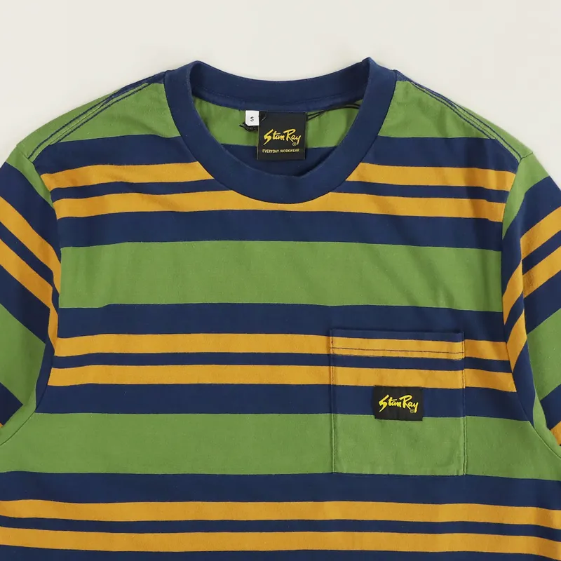 Stan Ray Yarn Dye Stripe Thick T Shirt Navy-1