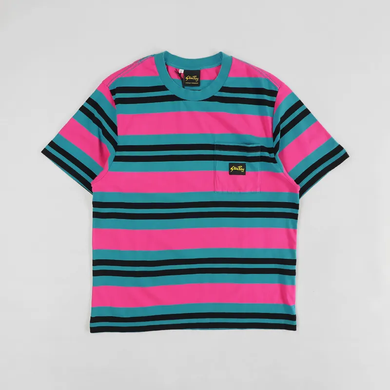 Stan Ray Yarn Dye Stripe Thick T Shirt Parrot Green