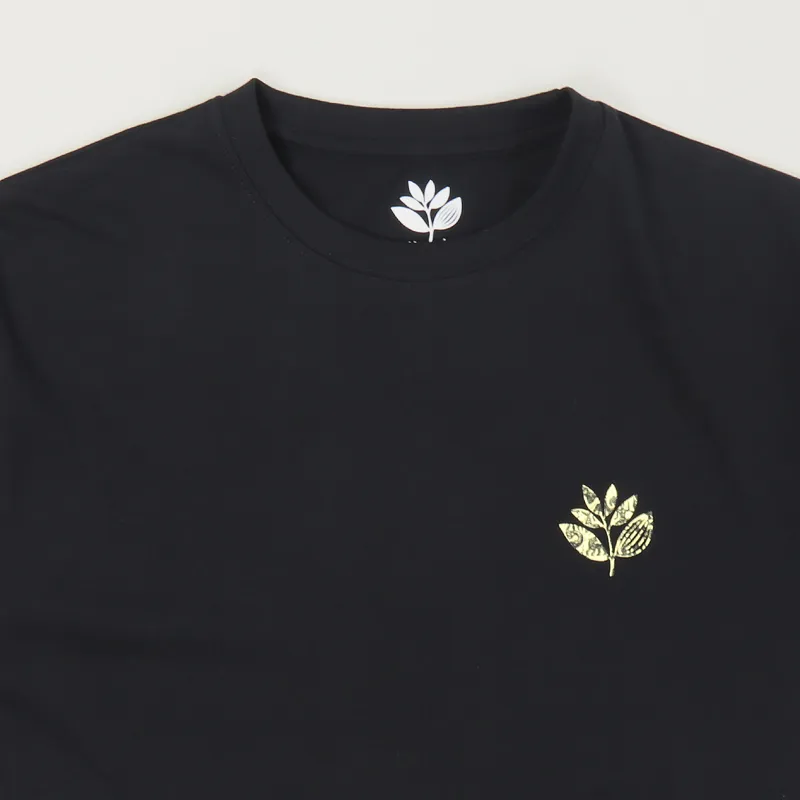 Magenta Zoo Plant T Shirt Black-2