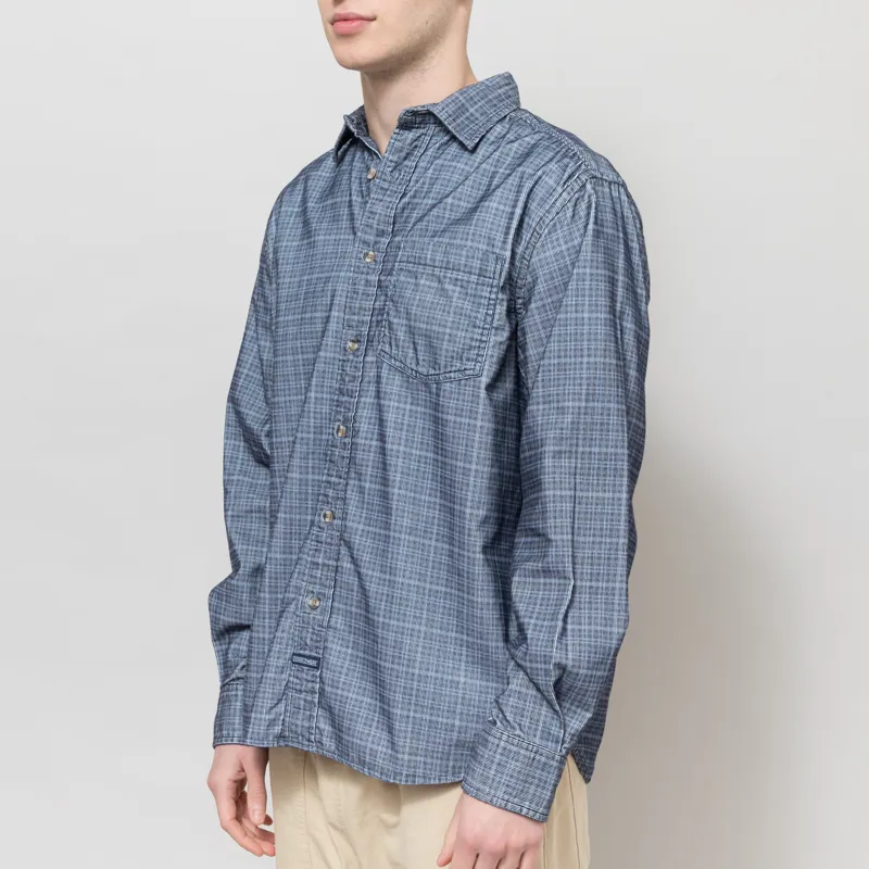 Dubbleware Vintage BD Cord Shirt Navy-1