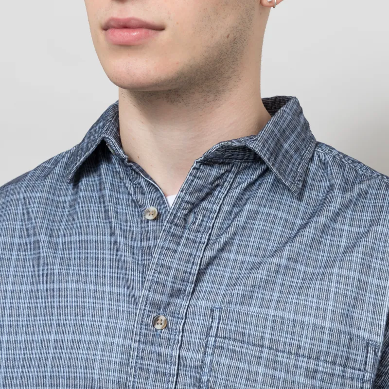 Dubbleware Vintage BD Cord Shirt Navy-3