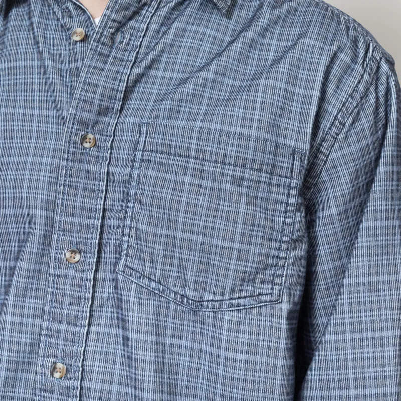Dubbleware Vintage BD Cord Shirt Navy-4
