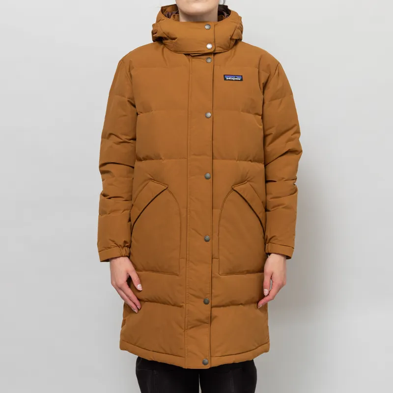 Patagonia Womens Downdrift Parka Shelter Brown