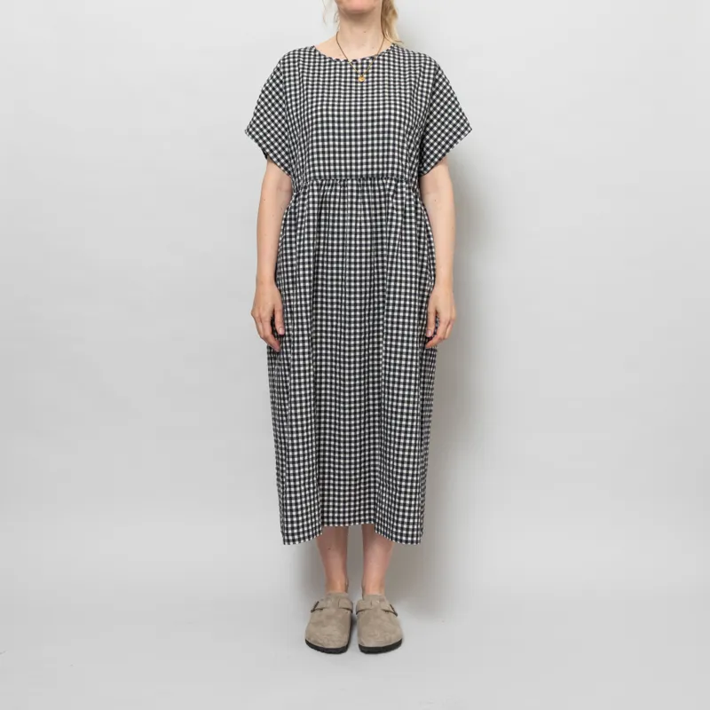 Rita Row Womens Lustre Dress Black Gingham