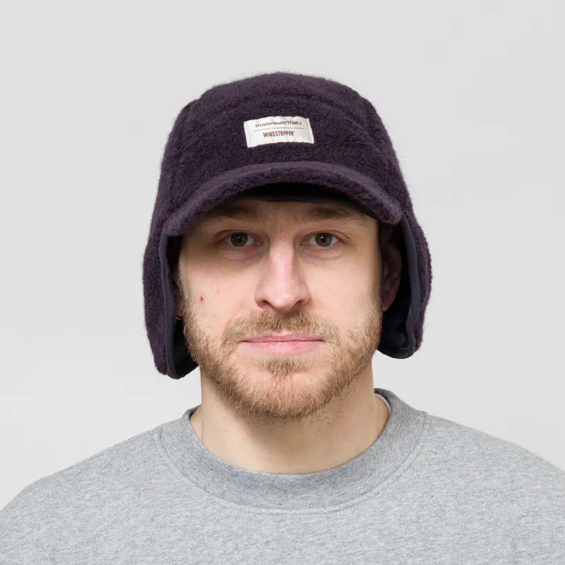 thisisneverthat GORE-TEX WINDSTOPPER Wool Fleece Cap Navy-2