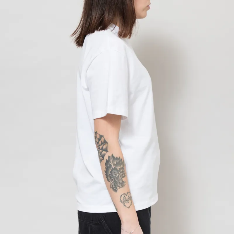 Carhartt WIP Womens Chase T Shirt White Gold-4