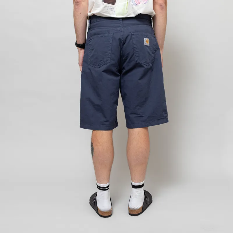 Carhartt WIP Landon Shorts Dusky Blue Garment Dyed -3