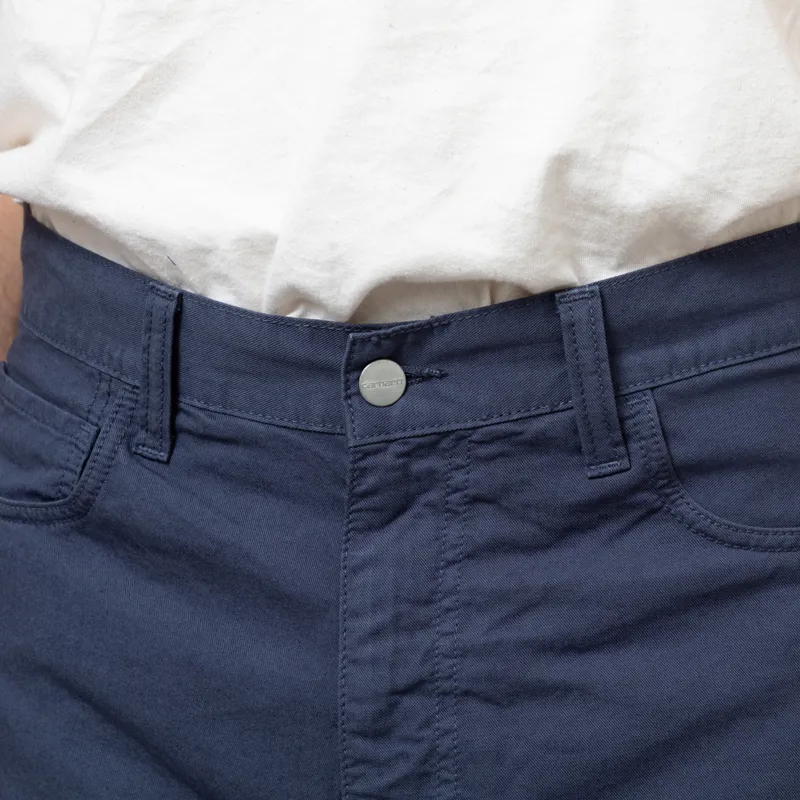Carhartt WIP Landon Shorts Dusky Blue Garment Dyed -5