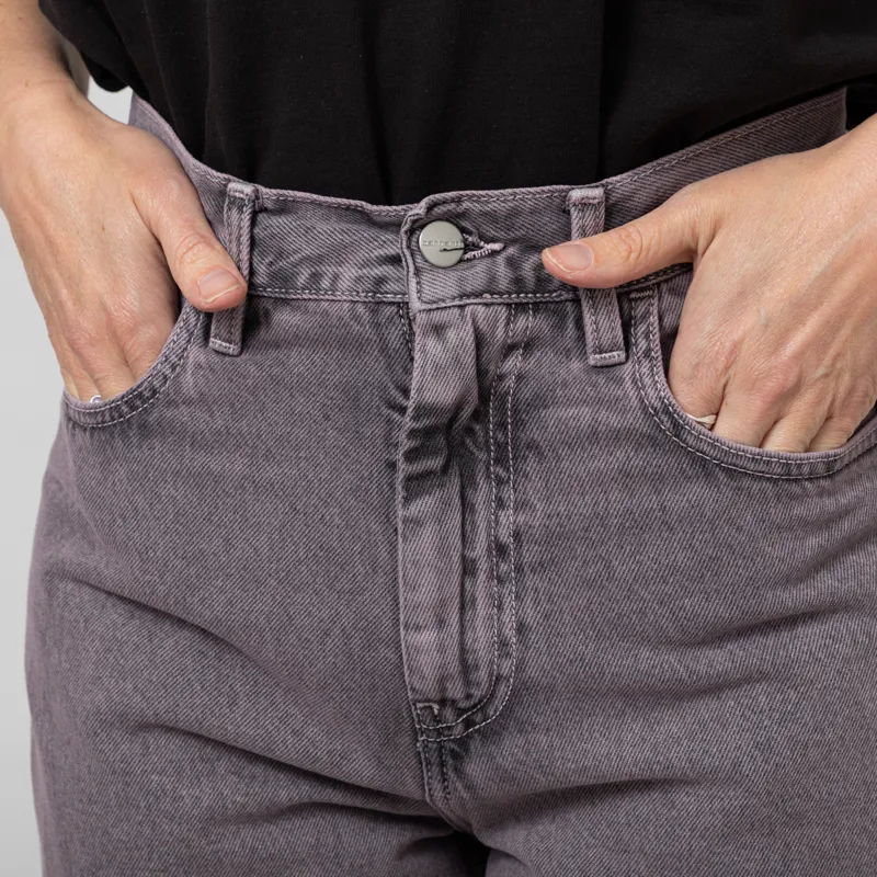 Carhartt WIP Womens Brandon Pant Black Hortensia Garment Dyed-9