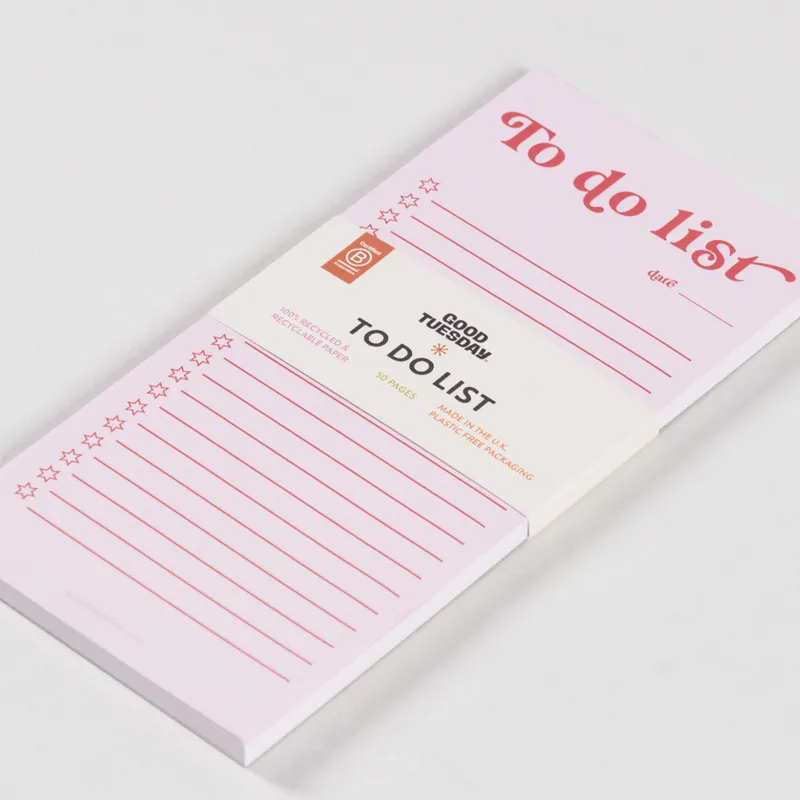 Good Tuesday To Do List Pad Pink Red-1
