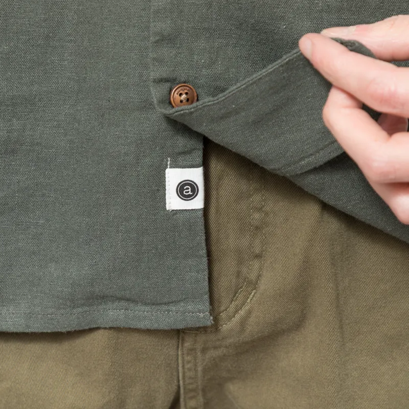 Anerkjendt Akleo Cot/Linen/Vis Shirt Forest Night-6
