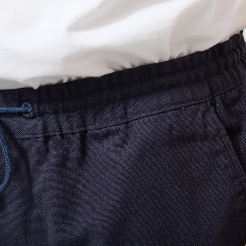 Far Afield House Trouser Navy Panama Twill-4