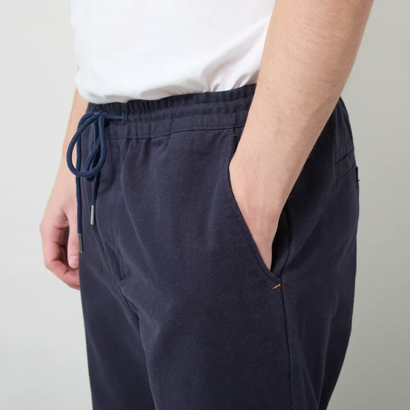 Far Afield House Trouser Navy Panama Twill-5
