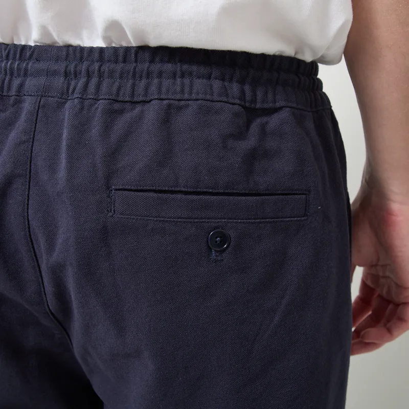 Far Afield House Trouser Navy Panama Twill-6