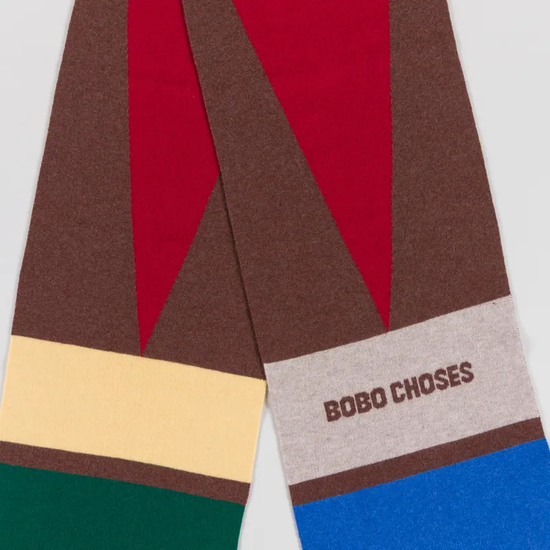 Bobo Choses Womens Merino Wool Long Knitted Scarf Multicolour-1
