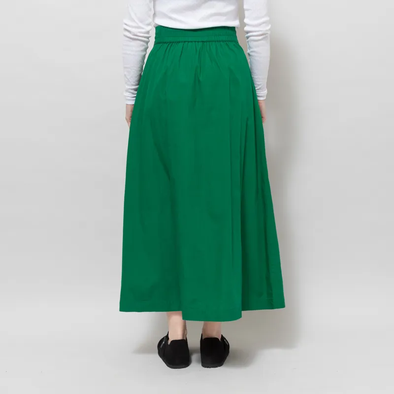 Basic Apparel Womens Silje Long Skirt Green-2