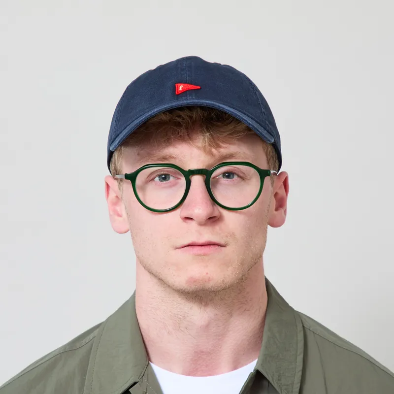 Foret Flag Washed Cap Navy-1