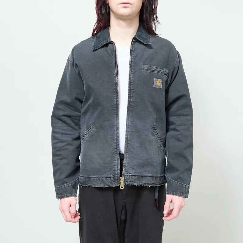 Carhartt WIP OG Detroit Jacket Black Destroy Wash