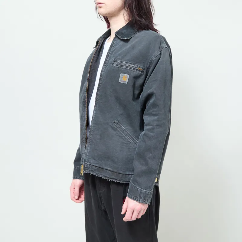 Carhartt WIP OG Detroit Jacket Black Destroy Wash-1