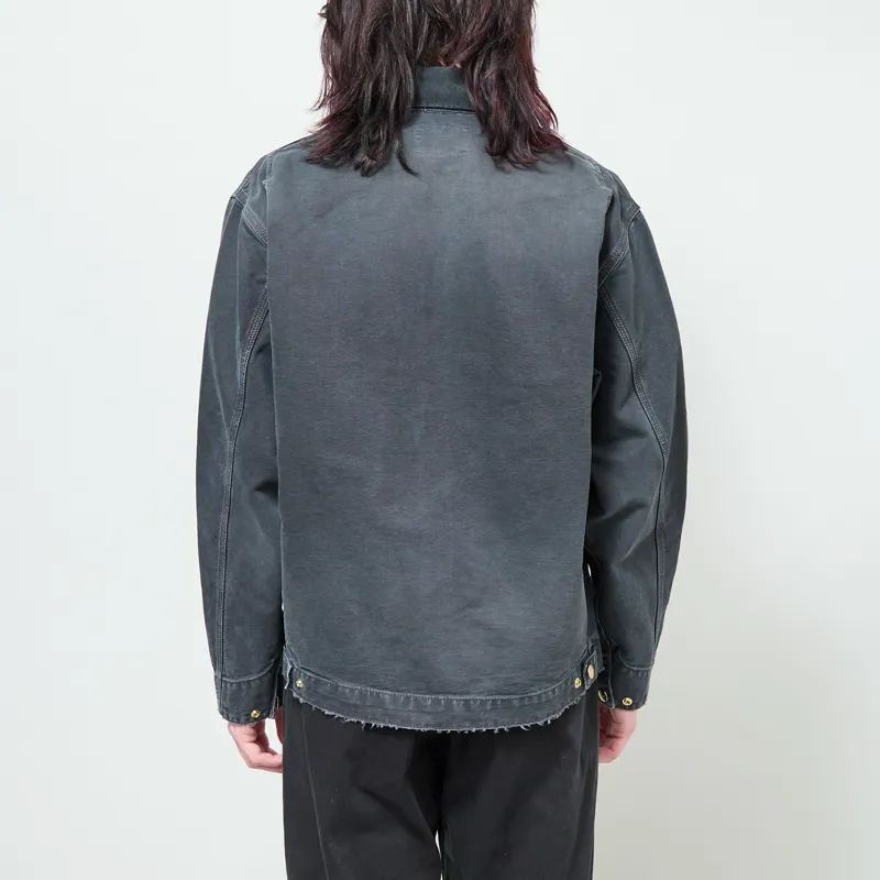 Carhartt WIP OG Detroit Jacket Black Destroy Wash-2