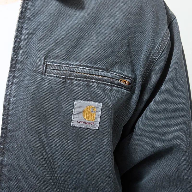Carhartt WIP OG Detroit Jacket Black Destroy Wash-4