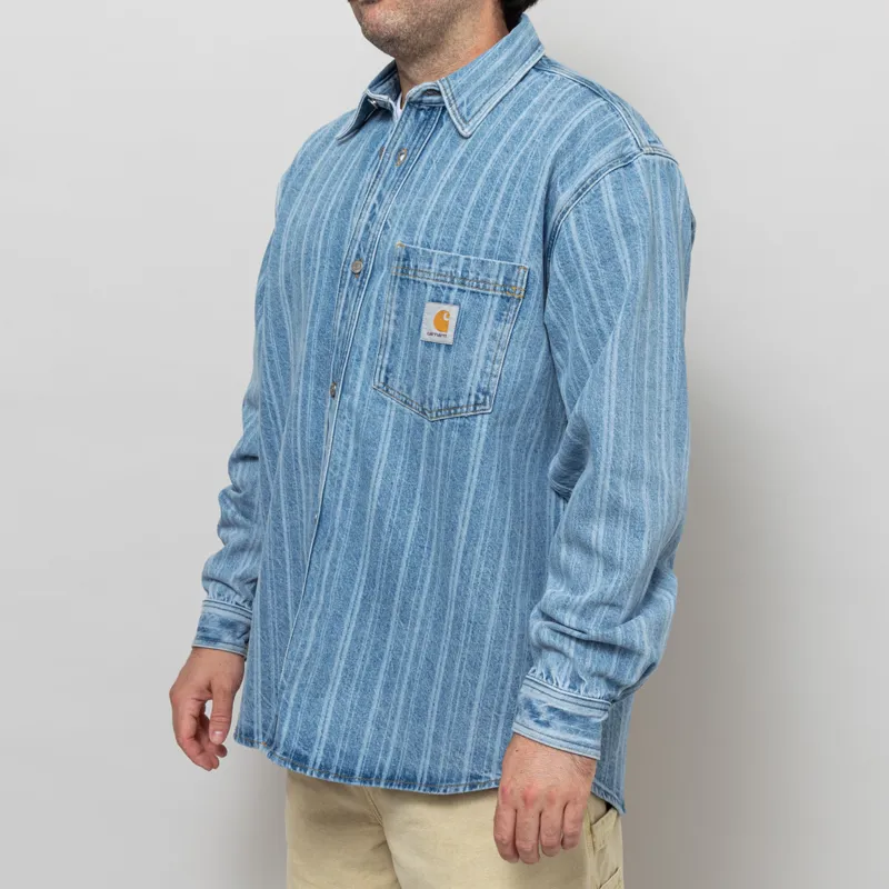 Carhartt WIP Rylan Shirt Jac Blue Stone Bleached-1