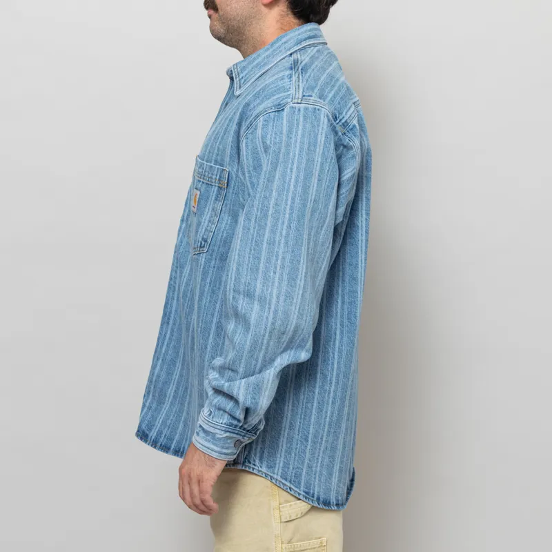Carhartt WIP Rylan Shirt Jac Blue Stone Bleached-2