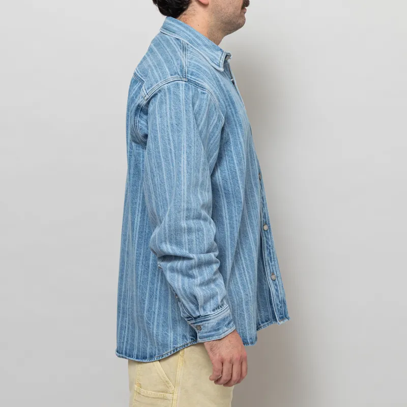 Carhartt WIP Rylan Shirt Jac Blue Stone Bleached-4