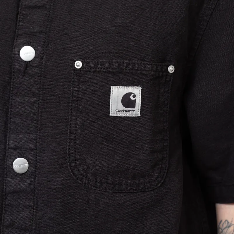 Carhartt WIP Womens Michigan Shirt Black-8