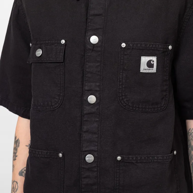Carhartt WIP Womens Michigan Shirt Black-7