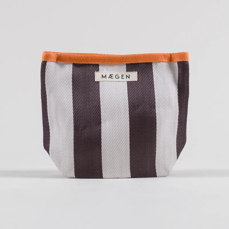 Maegen Womens Pouch Orange White Aubergine